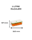 Respirox Home 6 Adet Dikdörtgen Vakumlu Saklama Kabı 1 Litre